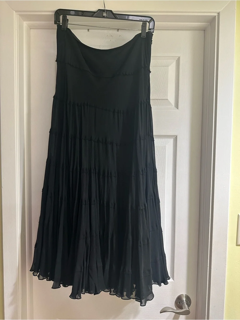 Jones New York Black Tiered Maxi Skirt.